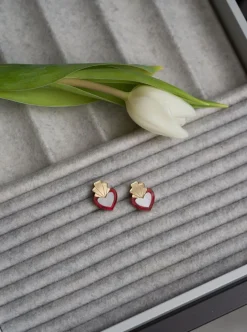 Butoni Hearts Nappikorvakorut, Punainen