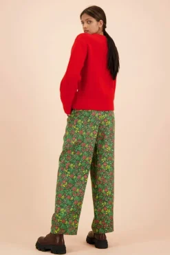 Kaiko Flowy Housut, Green Meadow