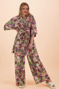 Kaiko Kimono, Blooming Forest Bright