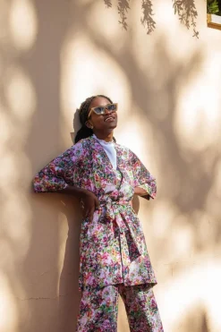 Kaiko Kimono, Blooming Forest Bright