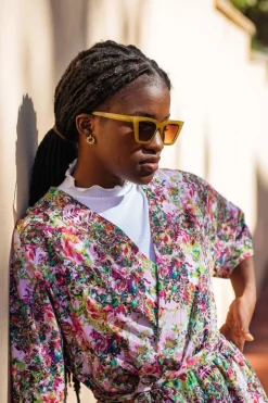 Kaiko Kimono, Blooming Forest Bright