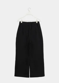 Papu Wide Leg Housut Pitka, Musta